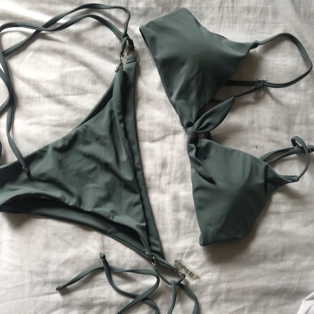 Navy green bikini